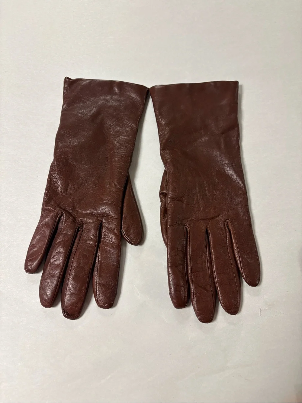 Fownes Brothers Classic Brown Leather Gloves Cashmere Lining size 7